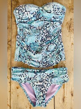 Lilly Pulitzer strapless tankini bathing suit - 2/4